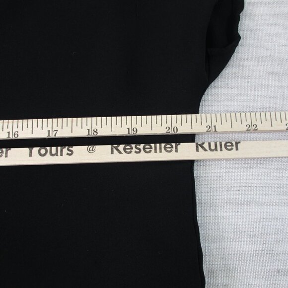 Shine Star Blouse Top Women Size L Black Cold Shoulder Sleeve Pullover Polyester - Picture 10 of 12